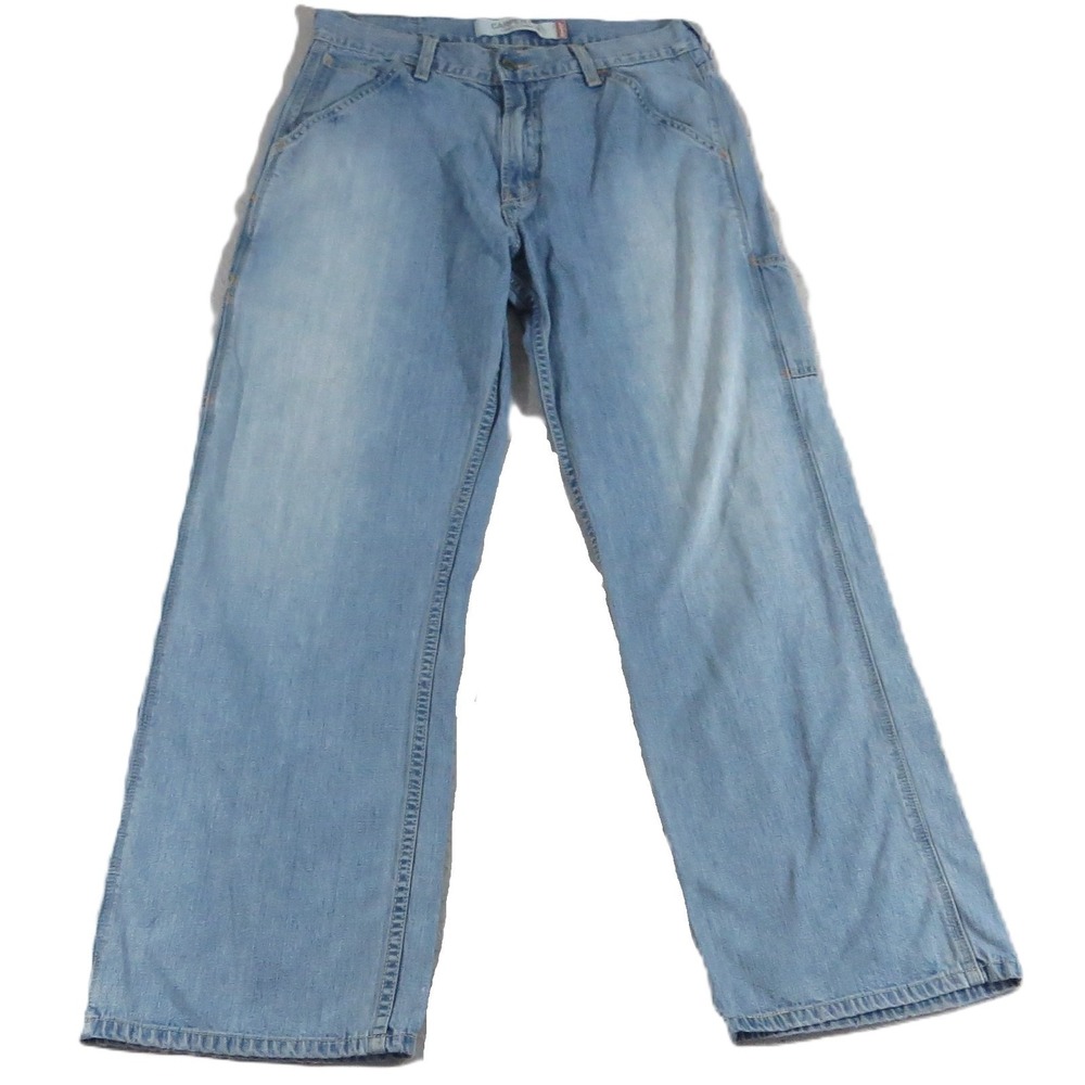 VTG Levis Carpenter Jeans Men W30 L30 Blue Light‎ Wash Loose Straight Denim 90s